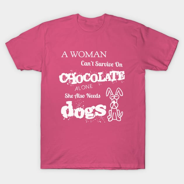 CHOCOLATE AND DOGS T-Shirt by kat2016